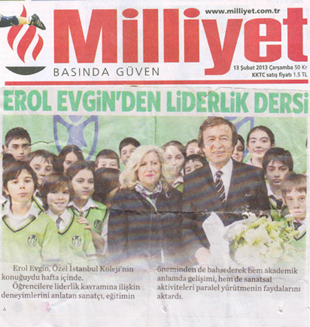 Milliyet Gazetesi , Erol Evgin'den Liderlik Dersleri
					